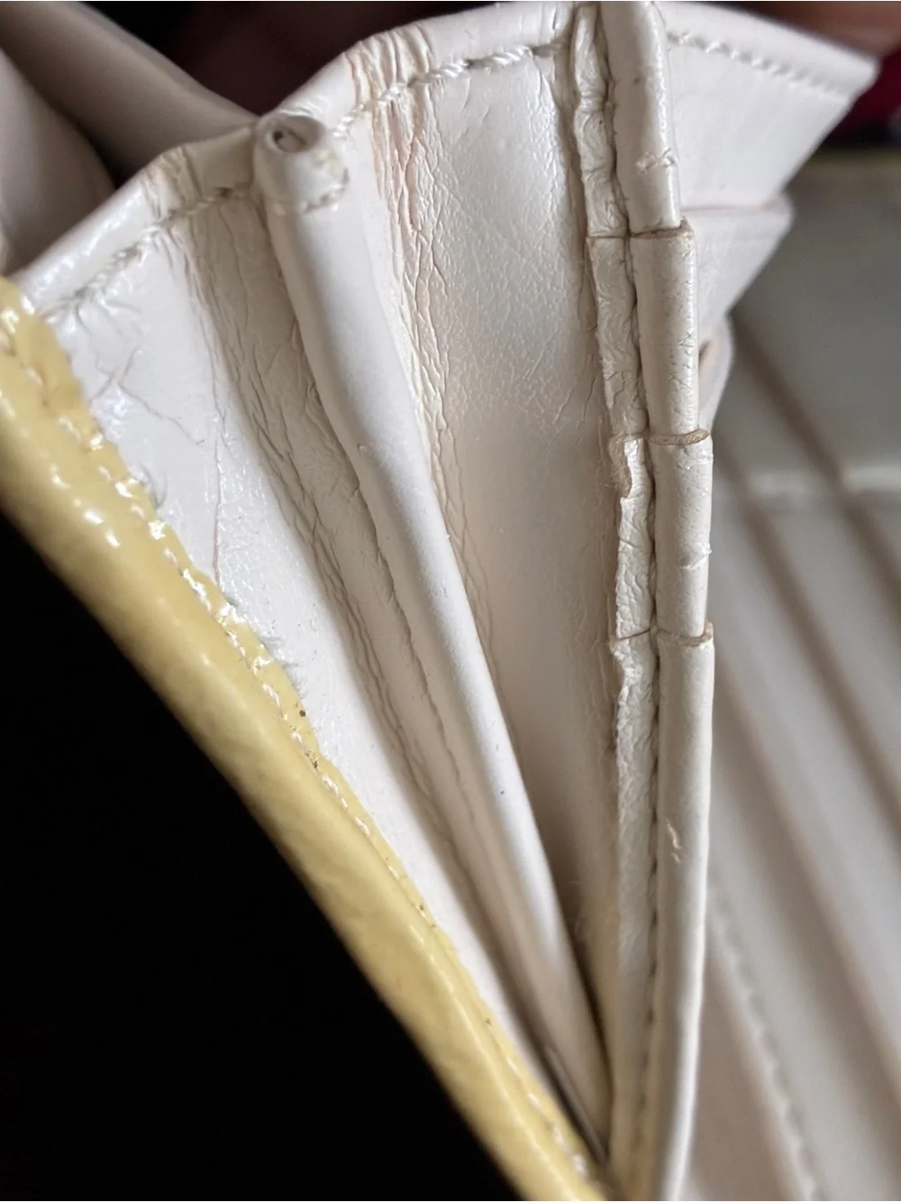 Coach Beige and Cream Signature Continental Wallet with Gold Accent